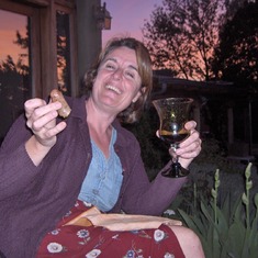 We had just moved into our house and Laia is enjoying a butifrra and a cerveza. May 2005