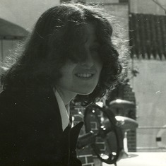 Ceuta in the 1970's with her trademark hair