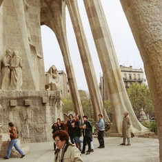 Laila at Sagrada Familia, Barcelona Nov-1993-1