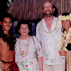 Laila and Jack with friends, Hawaii 91