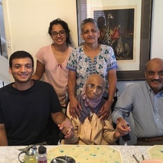 With Smita, Bhaskar, grandchildren Anjanie and Akhilesh
