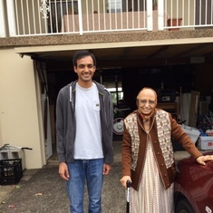With grandson Arjun