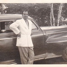 Papa at Kanpur with his Oldsmobile 1942 