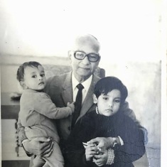 Papa with Samir and Varun Varma Mumbai 1980 probably 