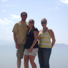 Lance, Heather and I by the Great Salt Lake.