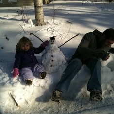 First snowman with Melaina