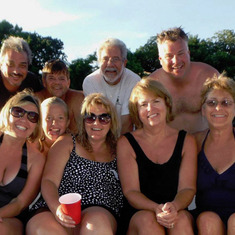 Group in boat