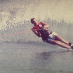 Lance waterskiing