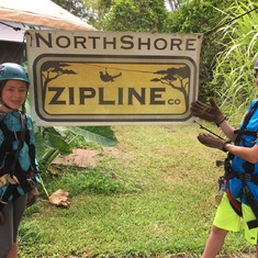 Jack and Katie - Ziplining in rain forest