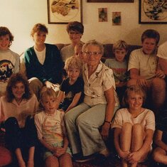 Grandma Ethel Wimmer and grandkids - 1980's