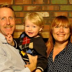 Son in law Jeremy, grandson Bennett, and Daughter Kristi Thanksgiving 2014