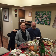 Scott and Larry at the end of Christmas dinner