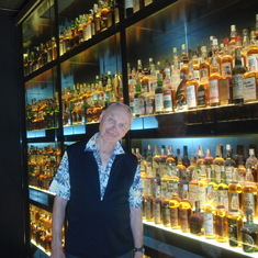 Larry enjoying the scotch in Edinburgh