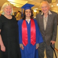 Larry and Laurie at Allie’s high school graduation in 2013.
