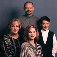 Daughter Janet, with husband Bernard, and daughter Jennifer, and son Micho, 1995