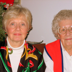 Kay and her mother Margie, Christmas 2004