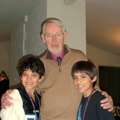Larry and great-grandsons around 2011