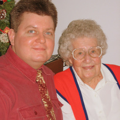 Kay's son Tom, and mother Marge, pic from 2002