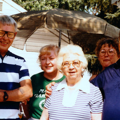 Larry's mother Gladys, sisters Lois and Alice, brother Tom - circa late 80's?