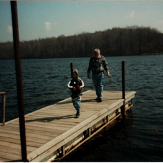 Fishing with grandson Keith