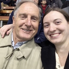 Dad and I at a Yale hockey game