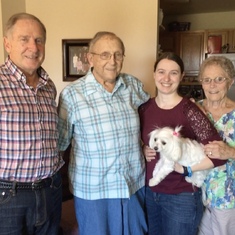 I love this photo of us, and love how similar dad and grandpa look here, similar shirts and all. 