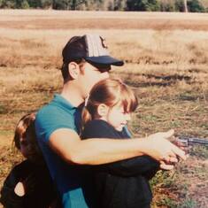 Dad teaching me safety & target practice… passing on his United States Air Force training to his daughters ❤️