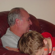 Pawpaw & Dylan wrestling per the usual