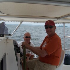 Sailing the Chesapeake in 2007.