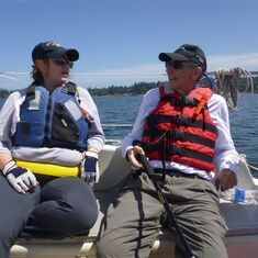 Last Sailing trip - June 2014 Puget Sound with his daughter Andrea