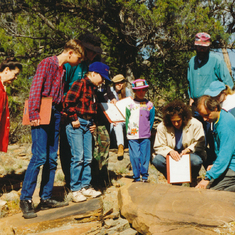 Arizona Site Stewards in the Ash Fork area, ca 1993.