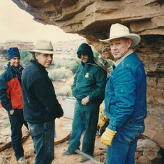 Neil , Larry, Bob Rantz, Duane Swapp, Kanab Creek 1994. 