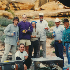 Neil, Michael Dussinger, Larry, Bob Dye, Duane Swapp, and Helen Fairly, Kwagnunt, Kanab Creek, 1996