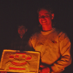 Larry's birthday,  Wisemen Cake, Big springs, October 5, 1991.