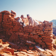 Neil and Larry at Precipice House in Sycamore Canyon Wilderness, February 1991.