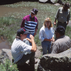 Working with Hopi Tribe on Keyhole Sink interpretive trail, Summer 1992.