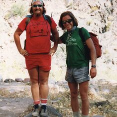 At Phantom Ranch in Grand Canyon with buddy Steve Carr, circa 1984