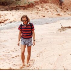 Larry in his natural habitat, circa 1985