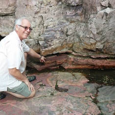 With a layer of rock he loved, Pipestone National Monument, MN July 2015