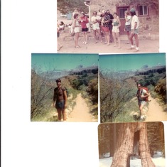 Phantom Ranch gang circa 83 or 84. Larry And I  hiking the great southwest