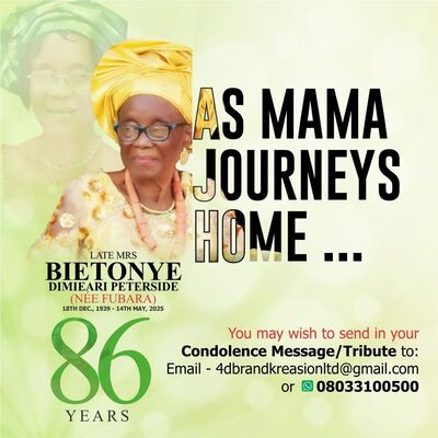 LATE MRS. BIETONYE DIMIEARI-PETERSIDE