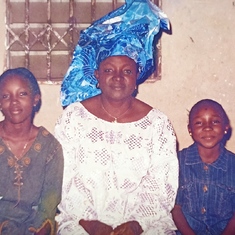 Late Mrs Fatu with her two daughters
