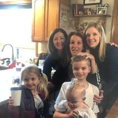 Hanging out at Grant and Laura’s after state basketball - 2019
