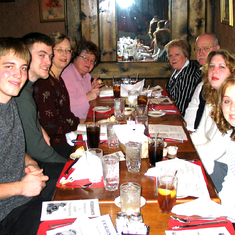 Thanksgiving dinner, 2003. (L-R: Woody, Trey, Karen, Grandma Ruth, Aunt Bonnie, Uncle Carroll, Laura, and others.