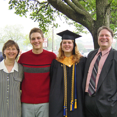 College Graduation Day, 2003--Karen, Woody, Laura and Wendell