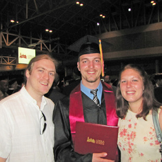 Trey, Woody, and Laura at Woody's college graduation (2011)