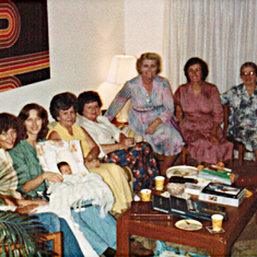 Baby shower: Uncle Joe, Aunt Evey, Karen, Laura, Great Aunt Virginia Kennedy, Grandmas Ruth & Irene