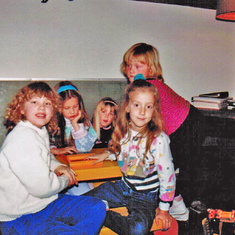 Thanksgiving 1989--Laura (8 Yrs Old), Nicole, Sarah, Emily, and Friend (Standing)