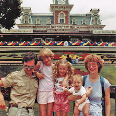 Uncle Bill, Laura, cousin Emily, Woody and Karen at Disney World circa 1988