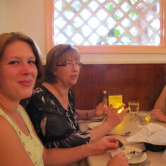 30th Birthday--Laura, Karen and Aunt Kate (at Biscotti's Italian Ristorante, a favorite of Laura's) Aug. 6, 2011